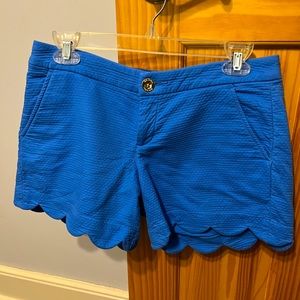 Lilly Pulitzer scalloped hem buttercup shorts